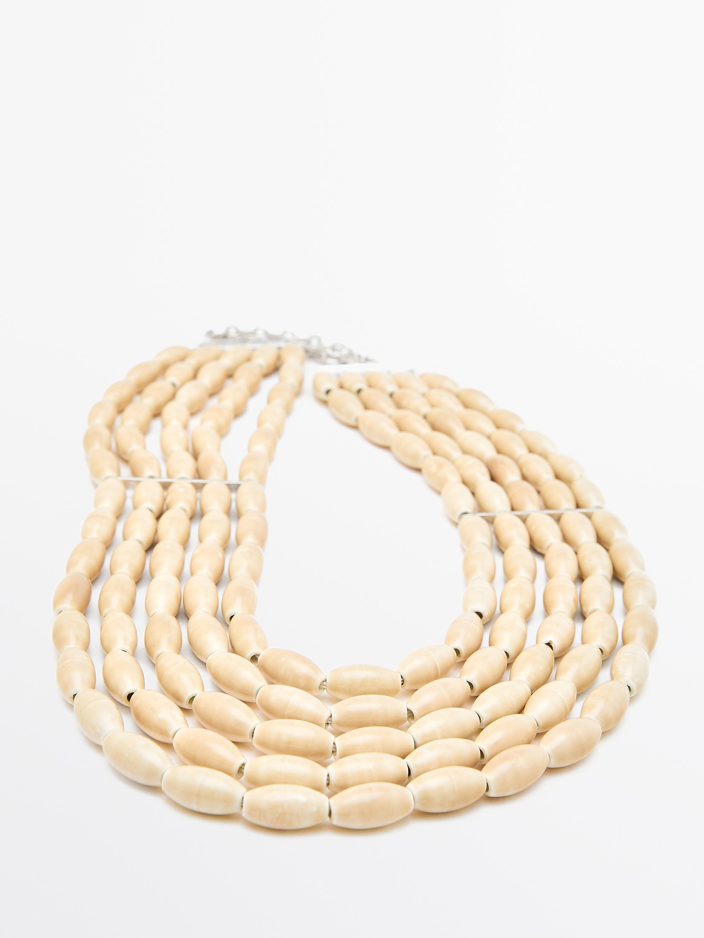 Ceramic bib necklace